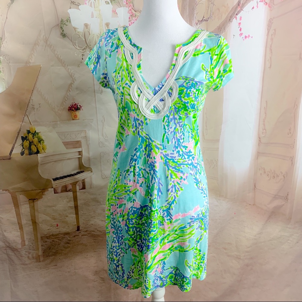 Lilly Pulitzer Women’s V Neck Brewster Dress In Lima Peru Dress - Picture 4 of 11